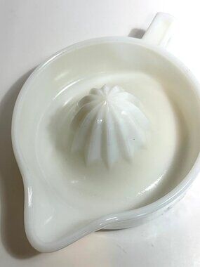Vintage Sunkist Milk Glass Orange Lemon  Juicer Squeezer Reamer - Made in USA